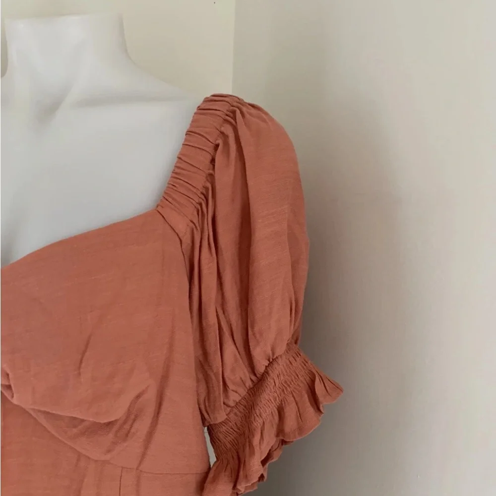 Woman's Terracotta Nine West Top With Side Zipper Large - Picture 4 of 9